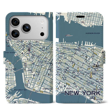 【ニューヨーク】イラストマップiPhoneケース（手帳タイプ）