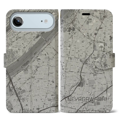 【寝屋川市（大阪府）】地図柄iPhoneケース（手帳タイプ）