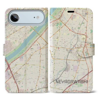 【寝屋川市（大阪府）】地図柄iPhoneケース（手帳タイプ）