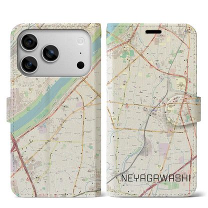 【寝屋川市（大阪府）】地図柄iPhoneケース（手帳タイプ）