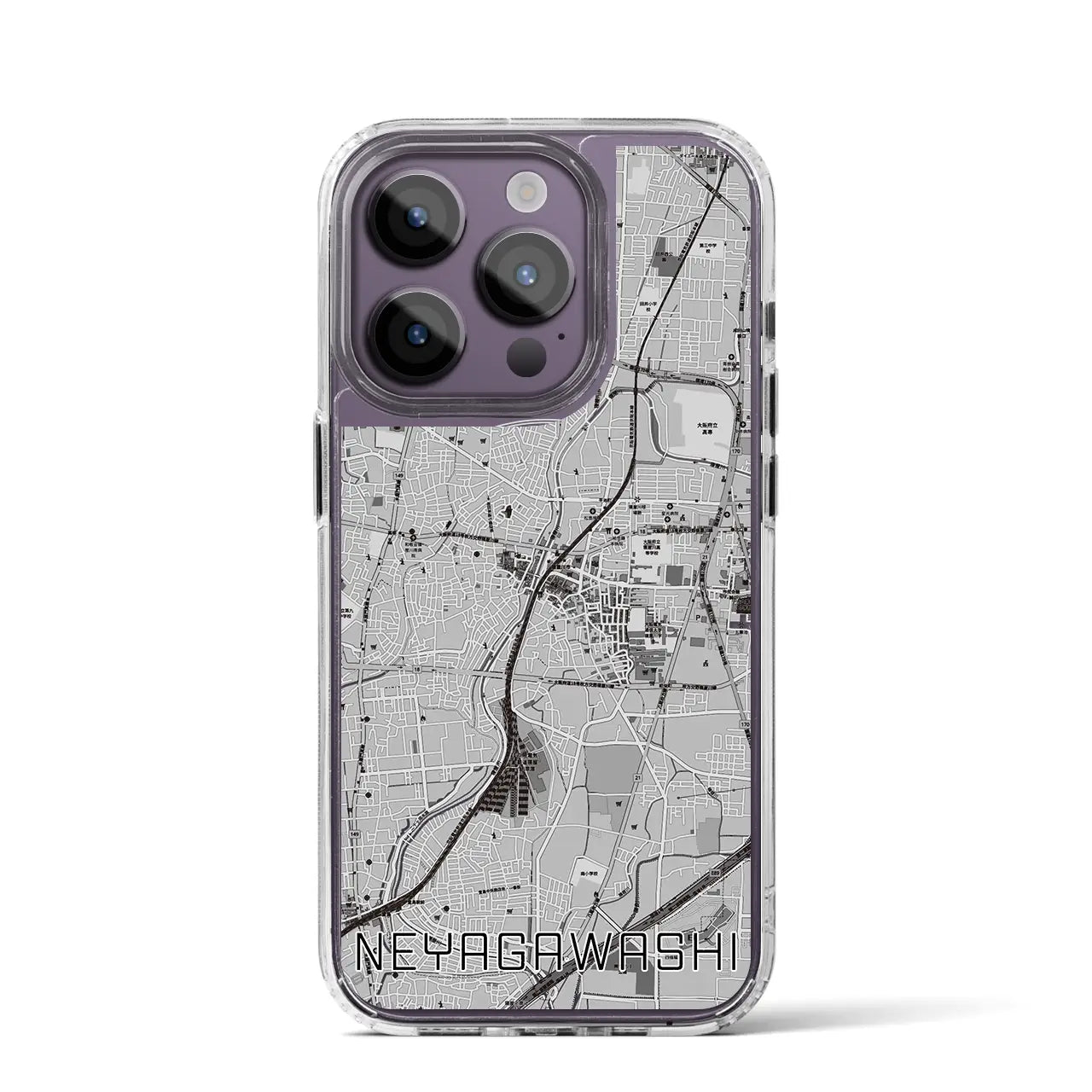 【寝屋川市（大阪府）】地図柄iPhoneケース（MagSafeタイプ）