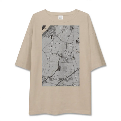 【寝屋川市（大阪府）】地図柄ビッグシルエットTシャツ