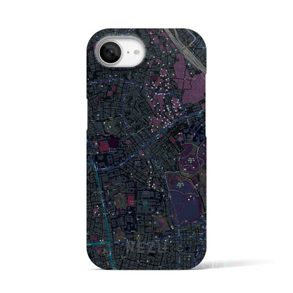 【根津（東京都）】地図柄iPhoneケース（バックカバータイプ）