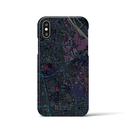 【根津（東京都）】地図柄iPhoneケース（バックカバータイプ）