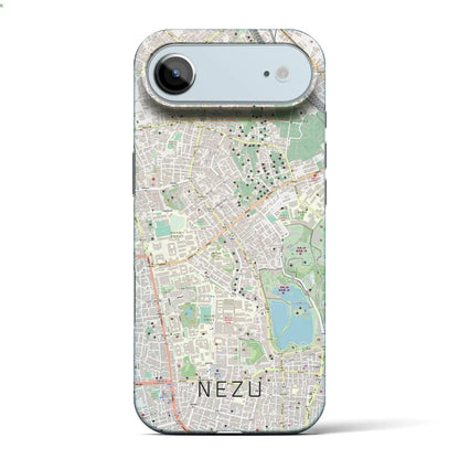 【根津（東京都）】地図柄iPhoneケース（バックカバータイプ）