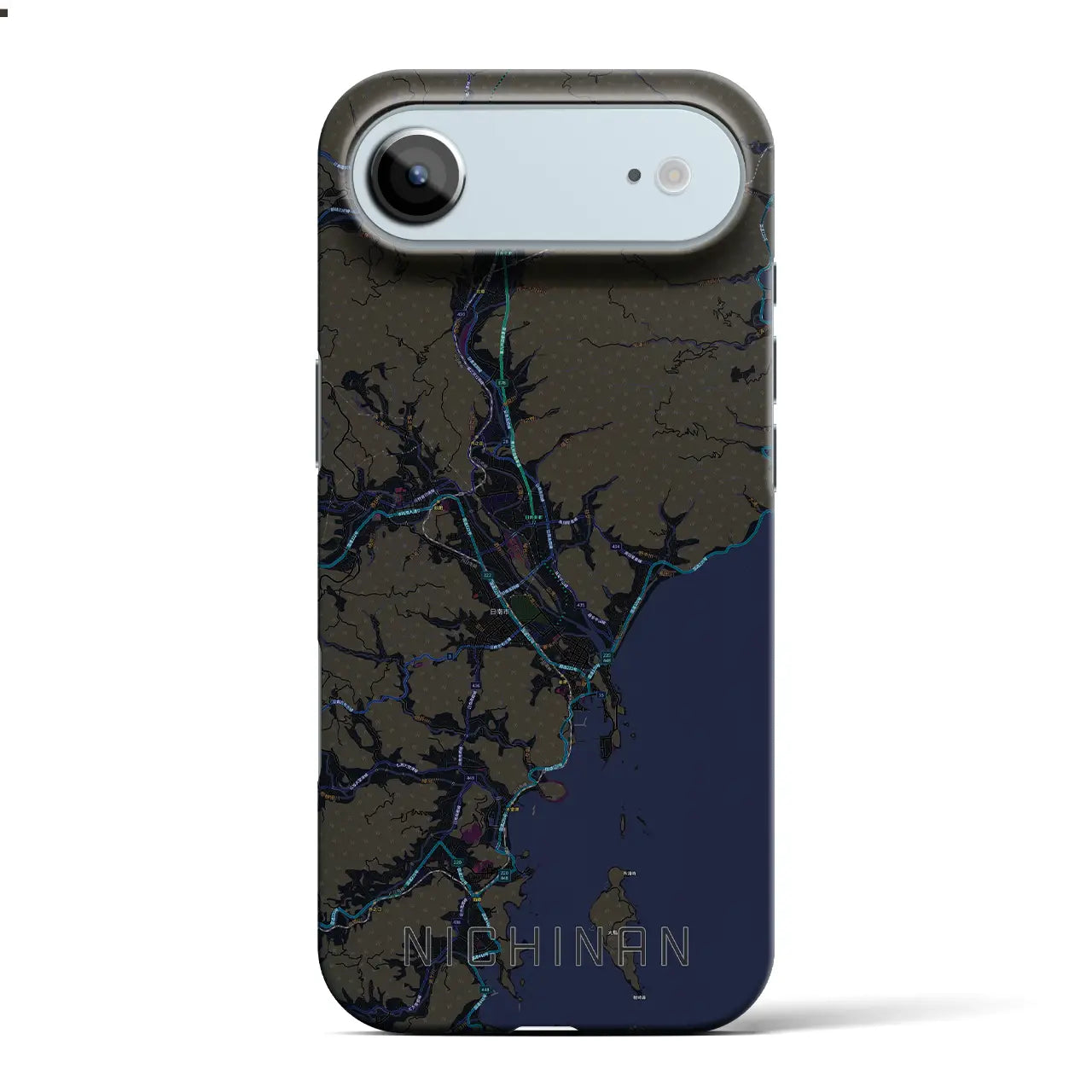 【日南（宮崎県）】地図柄iPhoneケース（バックカバータイプ）