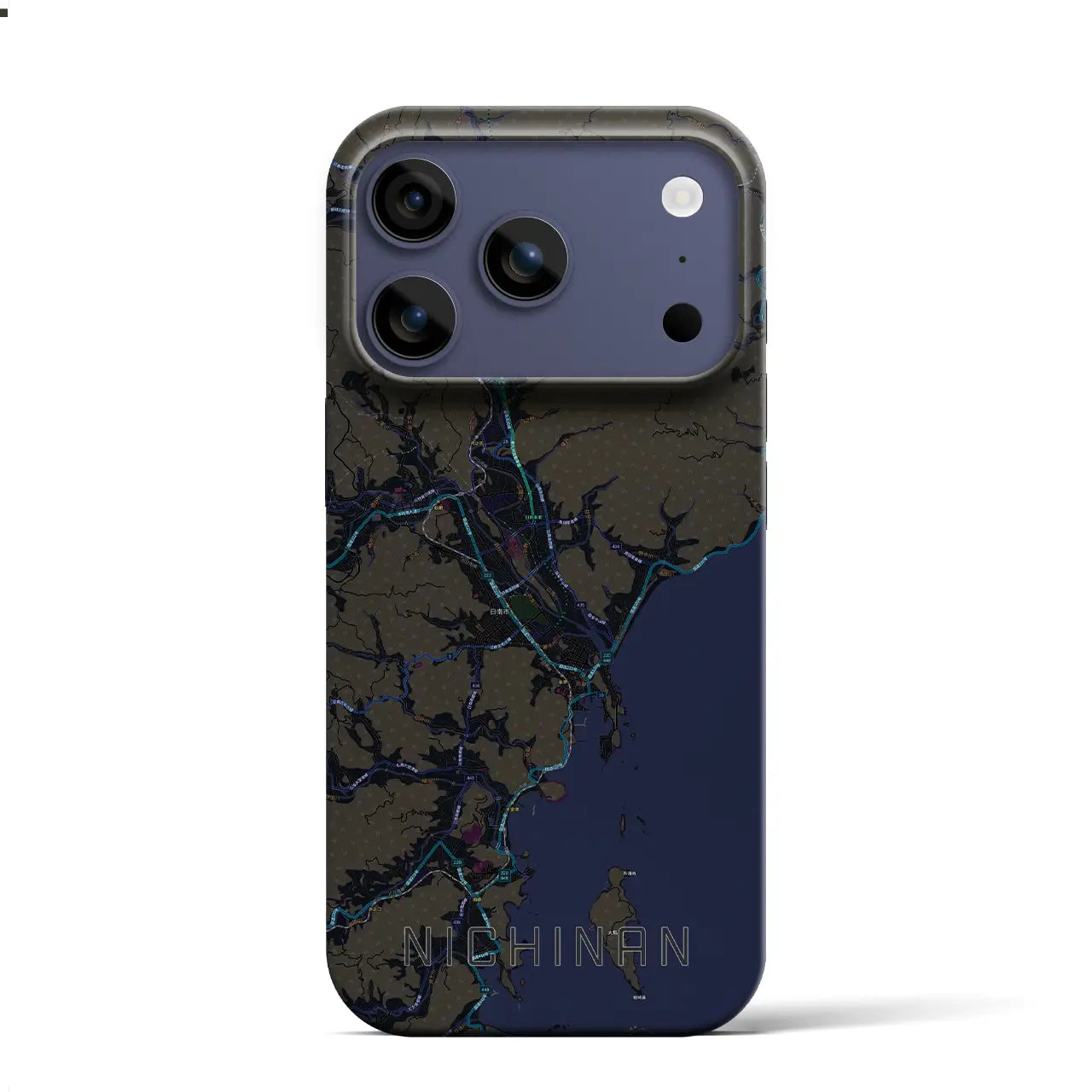 【日南（宮崎県）】地図柄iPhoneケース（バックカバータイプ）