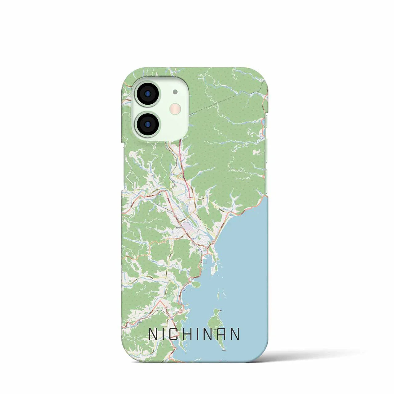 【日南（宮崎県）】地図柄iPhoneケース（バックカバータイプ）