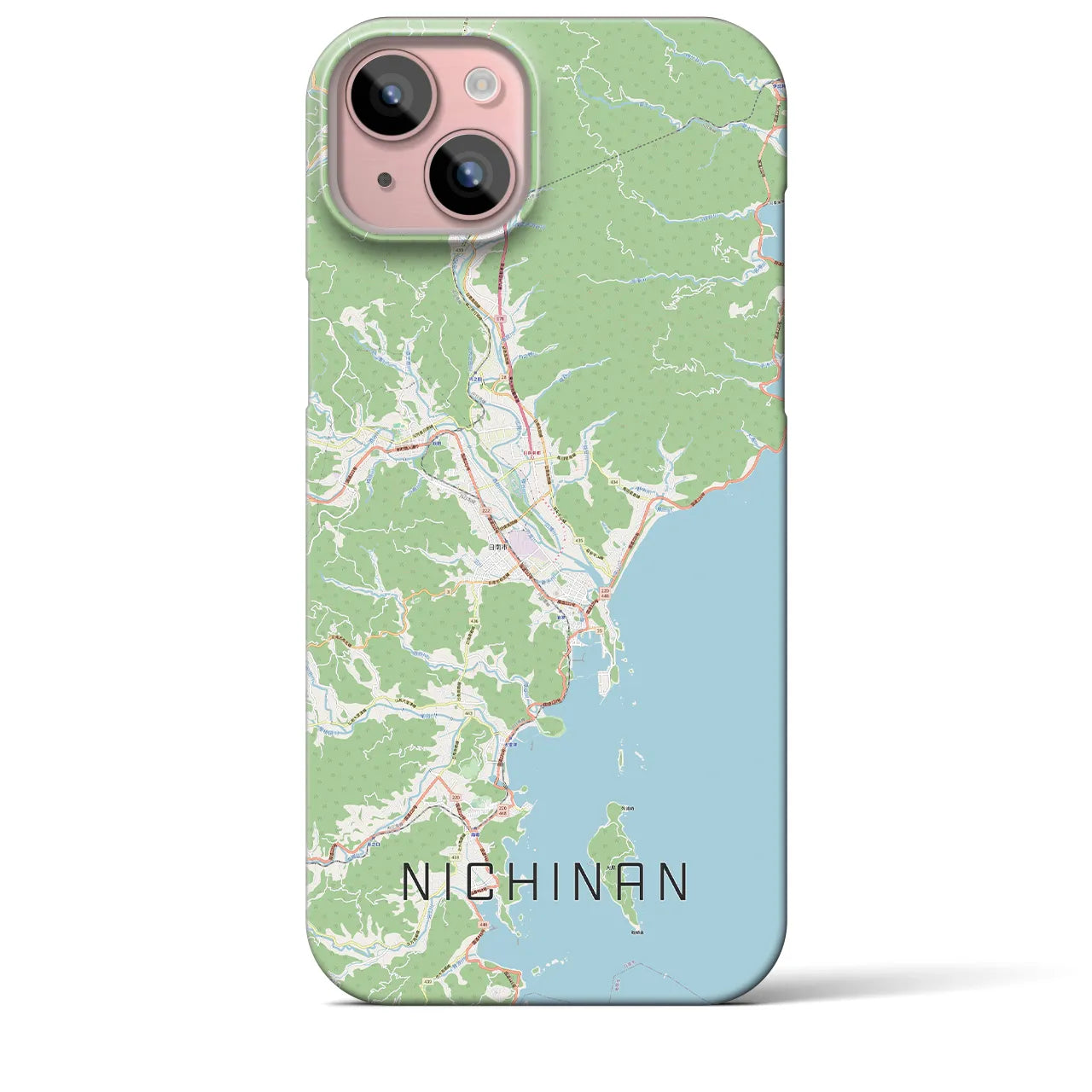 【日南（宮崎県）】地図柄iPhoneケース（バックカバータイプ）