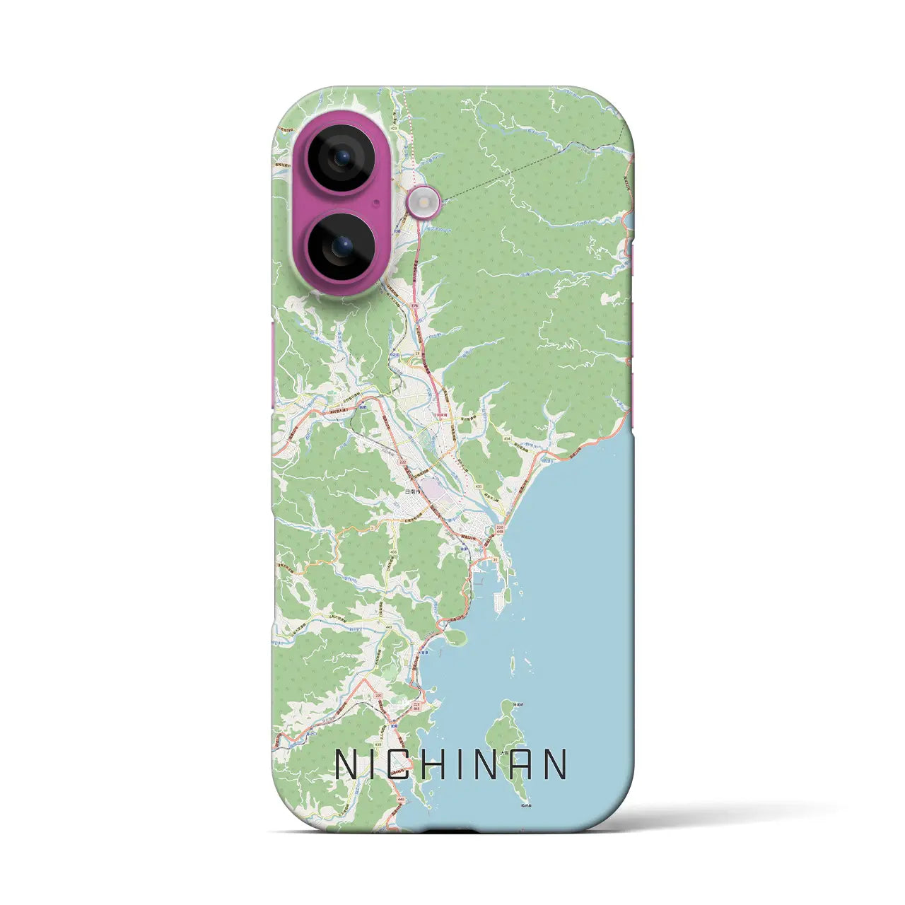 【日南（宮崎県）】地図柄iPhoneケース（バックカバータイプ）