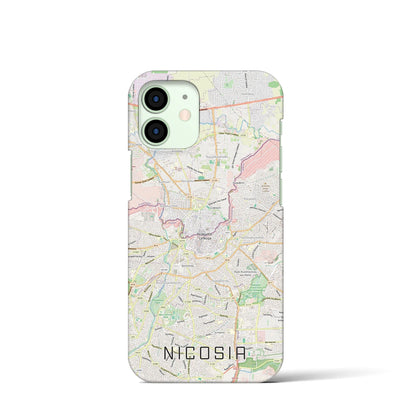 【ニコシア（キプロス）】地図柄iPhoneケース（バックカバータイプ）