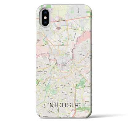 【ニコシア（キプロス）】地図柄iPhoneケース（バックカバータイプ）