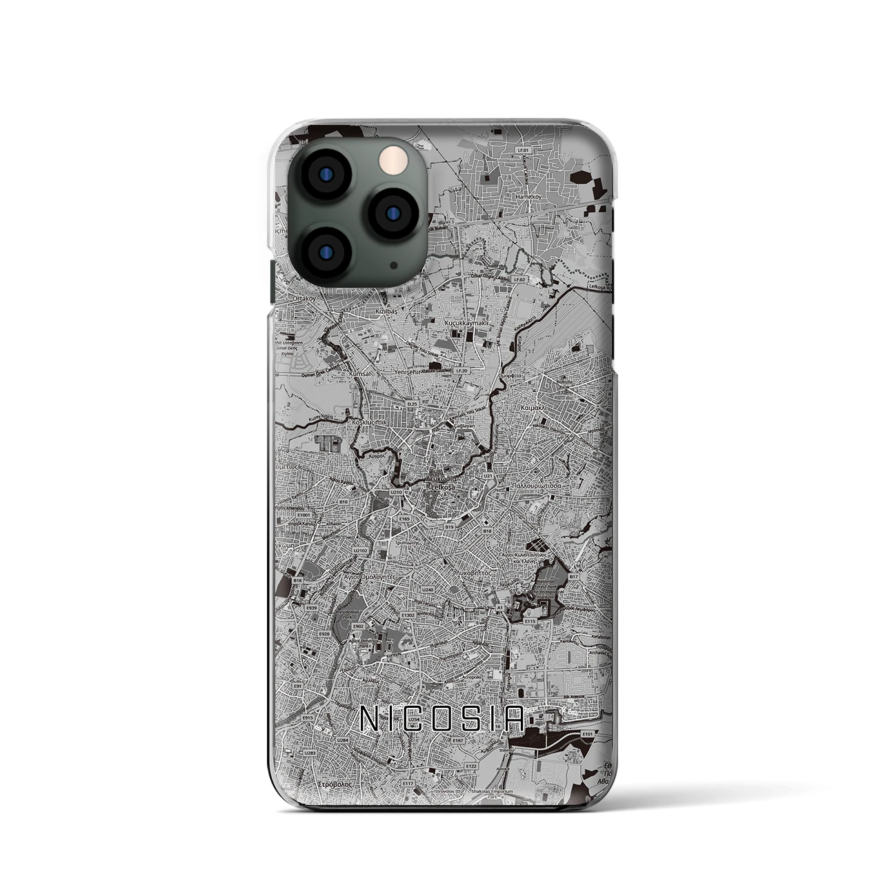 【ニコシア（キプロス）】地図柄iPhoneケース（クリアタイプ）