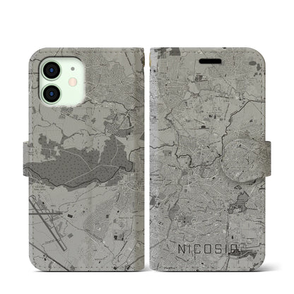 【ニコシア（キプロス）】地図柄iPhoneケース（手帳タイプ）