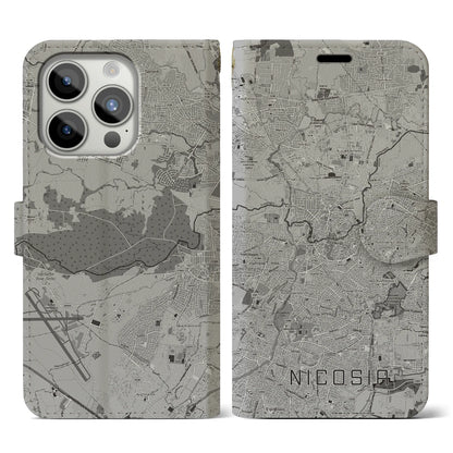 【ニコシア（キプロス）】地図柄iPhoneケース（手帳タイプ）