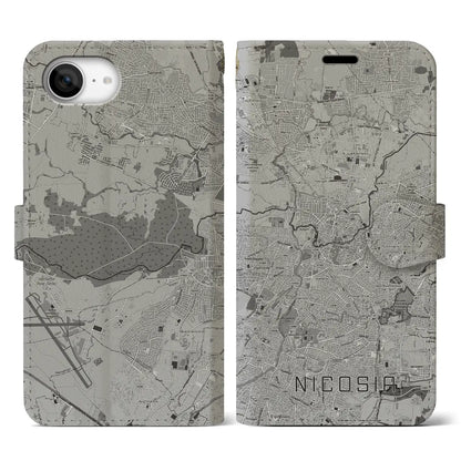 【ニコシア（キプロス）】地図柄iPhoneケース（手帳タイプ）