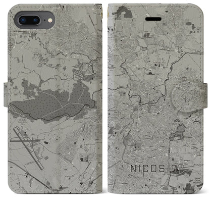 【ニコシア（キプロス）】地図柄iPhoneケース（手帳タイプ）