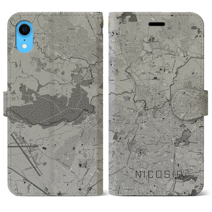 【ニコシア（キプロス）】地図柄iPhoneケース（手帳タイプ）