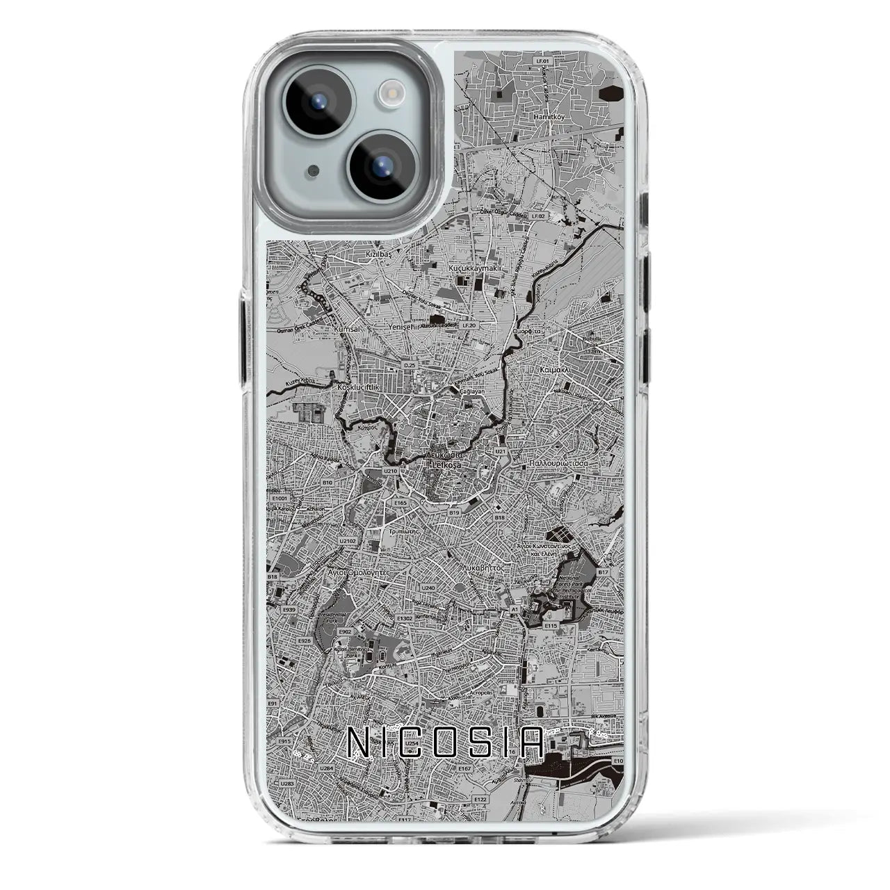 【ニコシア（キプロス）】地図柄iPhoneケース（MagSafeタイプ）