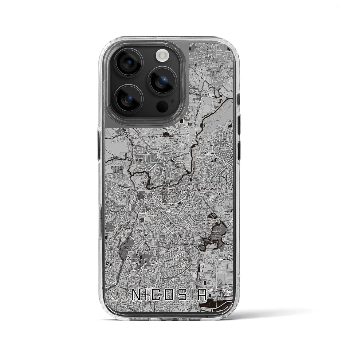 【ニコシア（キプロス）】地図柄iPhoneケース（MagSafeタイプ）