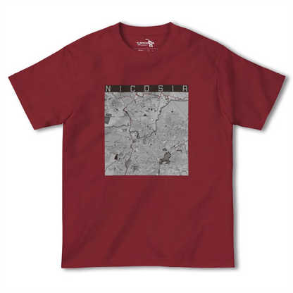 【ニコシア（キプロス）】地図柄ヘビーウェイトTシャツ