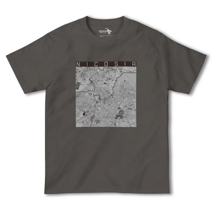 【ニコシア（キプロス）】地図柄ヘビーウェイトTシャツ