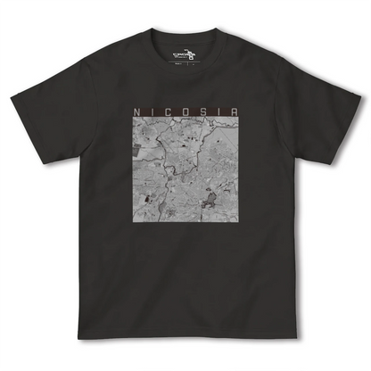 【ニコシア（キプロス）】地図柄ヘビーウェイトTシャツ