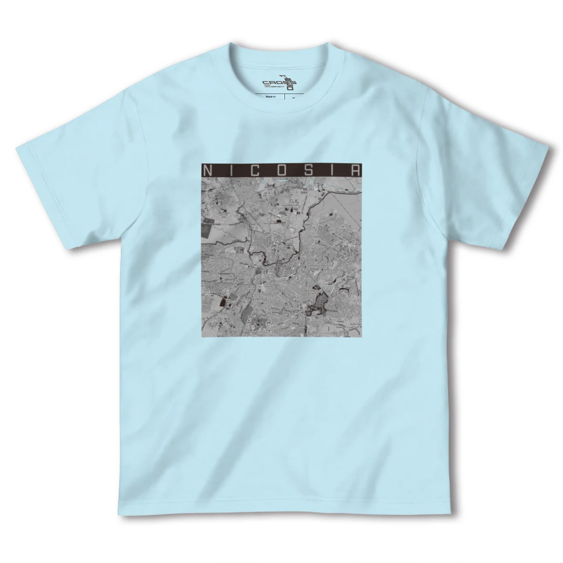 【ニコシア（キプロス）】地図柄ヘビーウェイトTシャツ