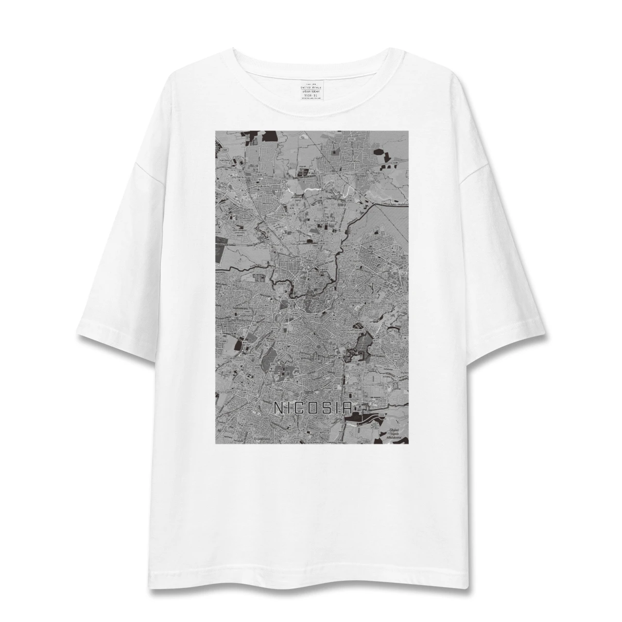 【ニコシア（キプロス）】地図柄ビッグシルエットTシャツ