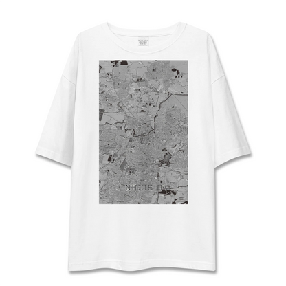 【ニコシア（キプロス）】地図柄ビッグシルエットTシャツ