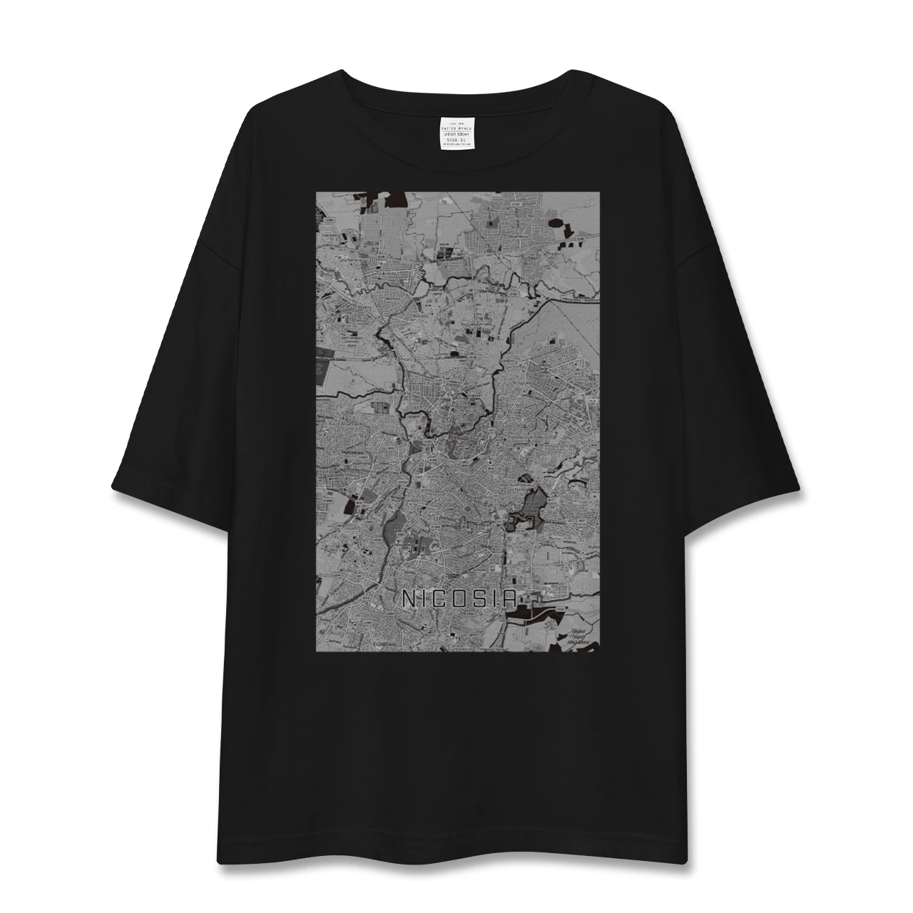 【ニコシア（キプロス）】地図柄ビッグシルエットTシャツ