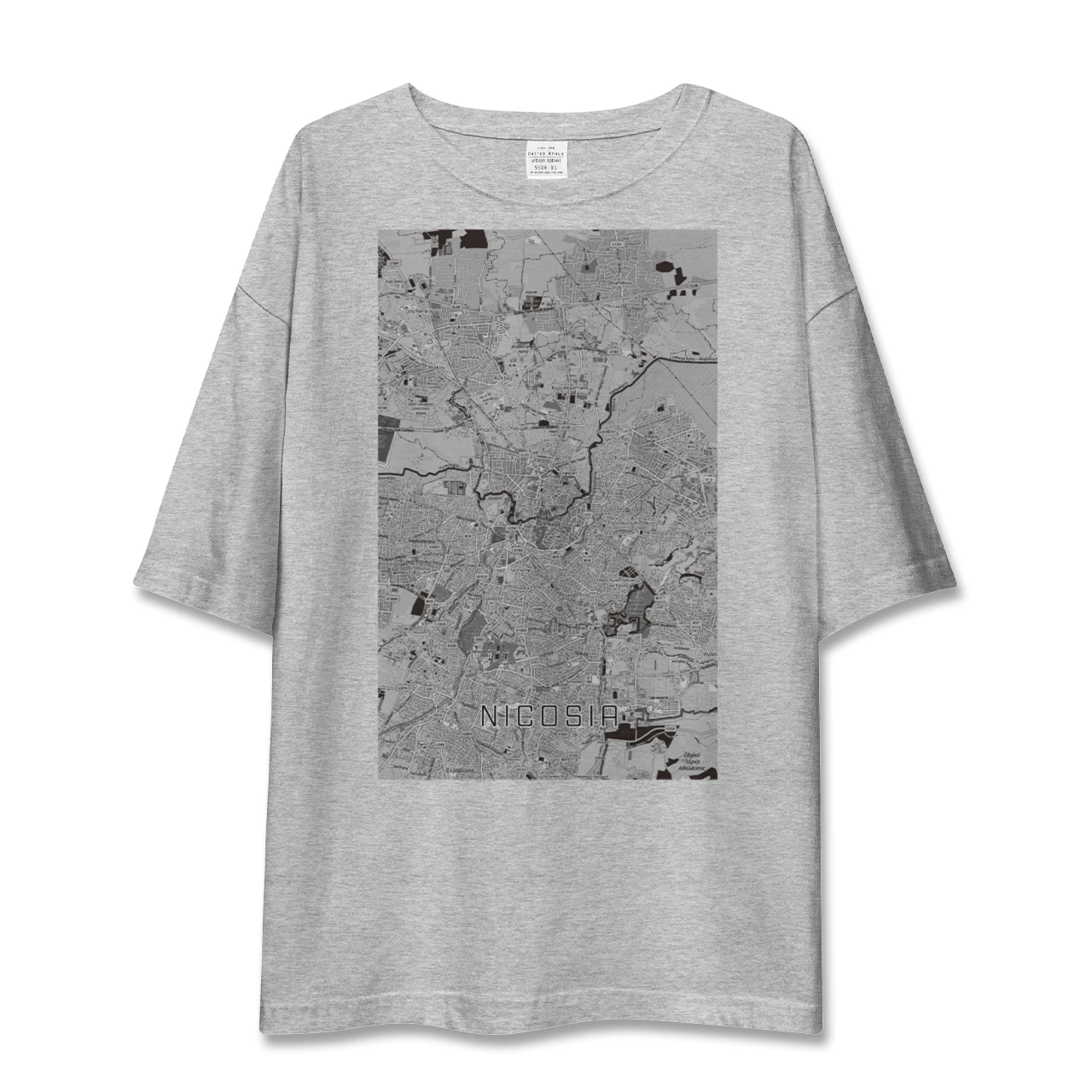 【ニコシア（キプロス）】地図柄ビッグシルエットTシャツ