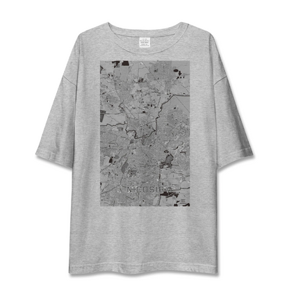【ニコシア（キプロス）】地図柄ビッグシルエットTシャツ