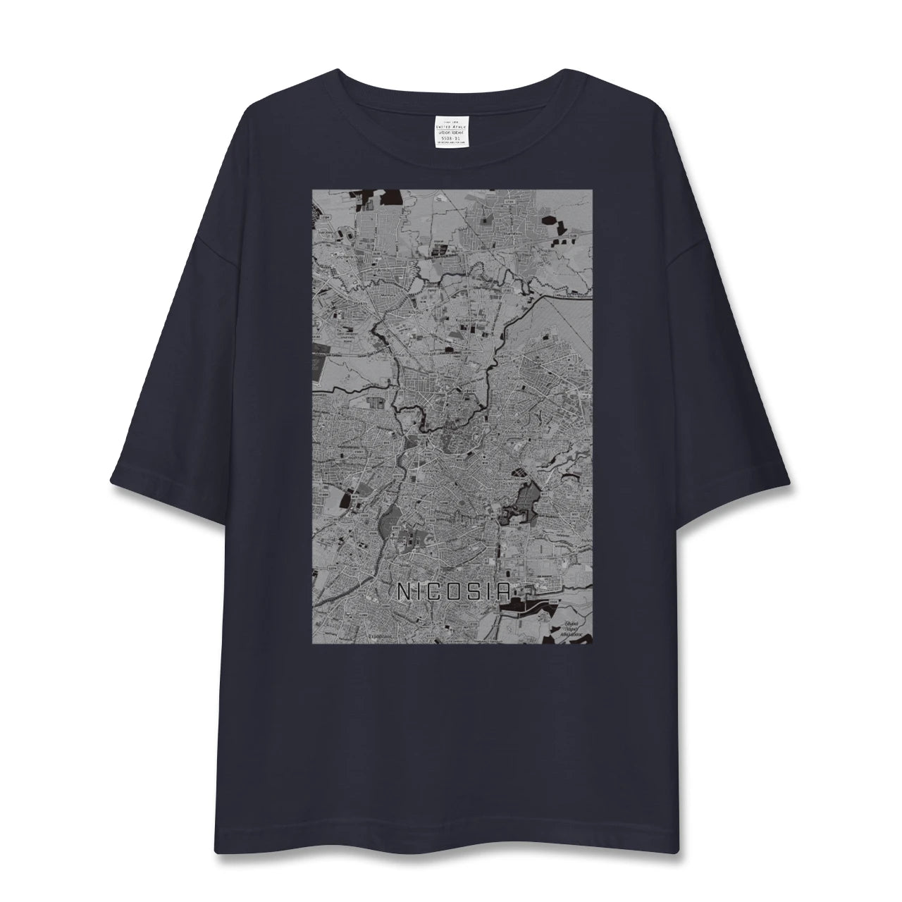 【ニコシア（キプロス）】地図柄ビッグシルエットTシャツ
