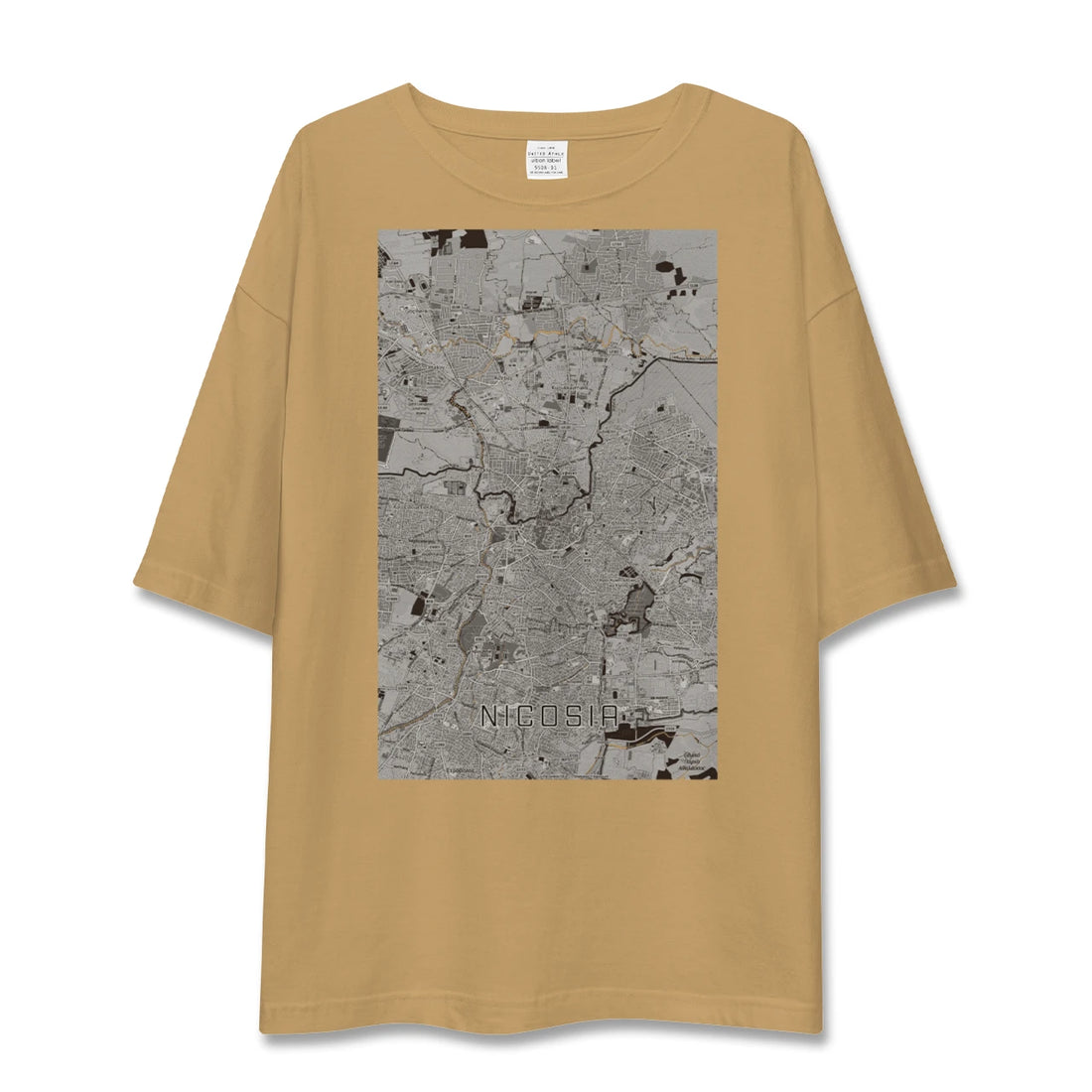 【ニコシア（キプロス）】地図柄ビッグシルエットTシャツ