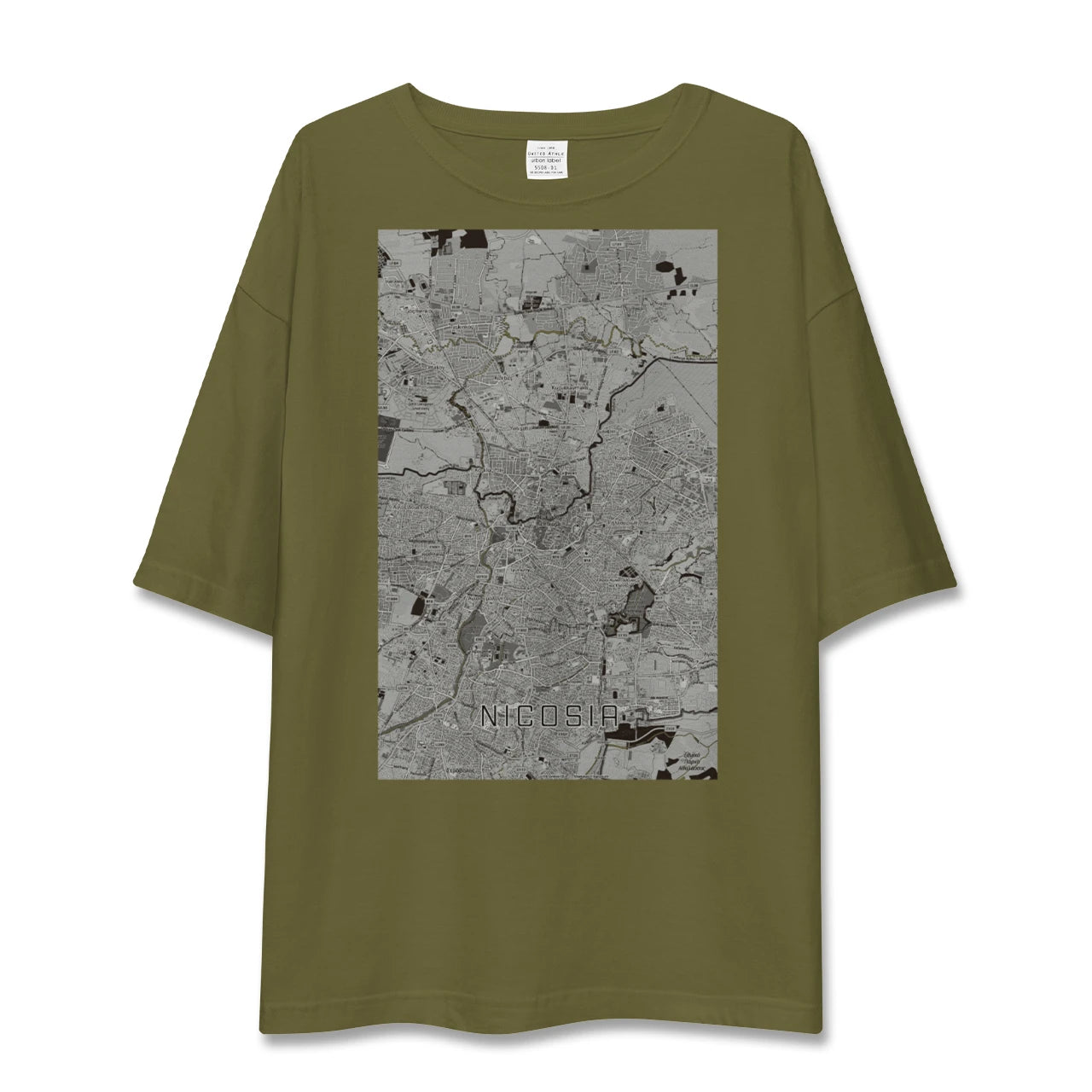 【ニコシア（キプロス）】地図柄ビッグシルエットTシャツ