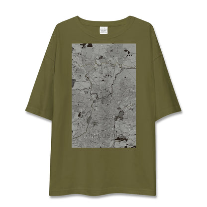 【ニコシア（キプロス）】地図柄ビッグシルエットTシャツ