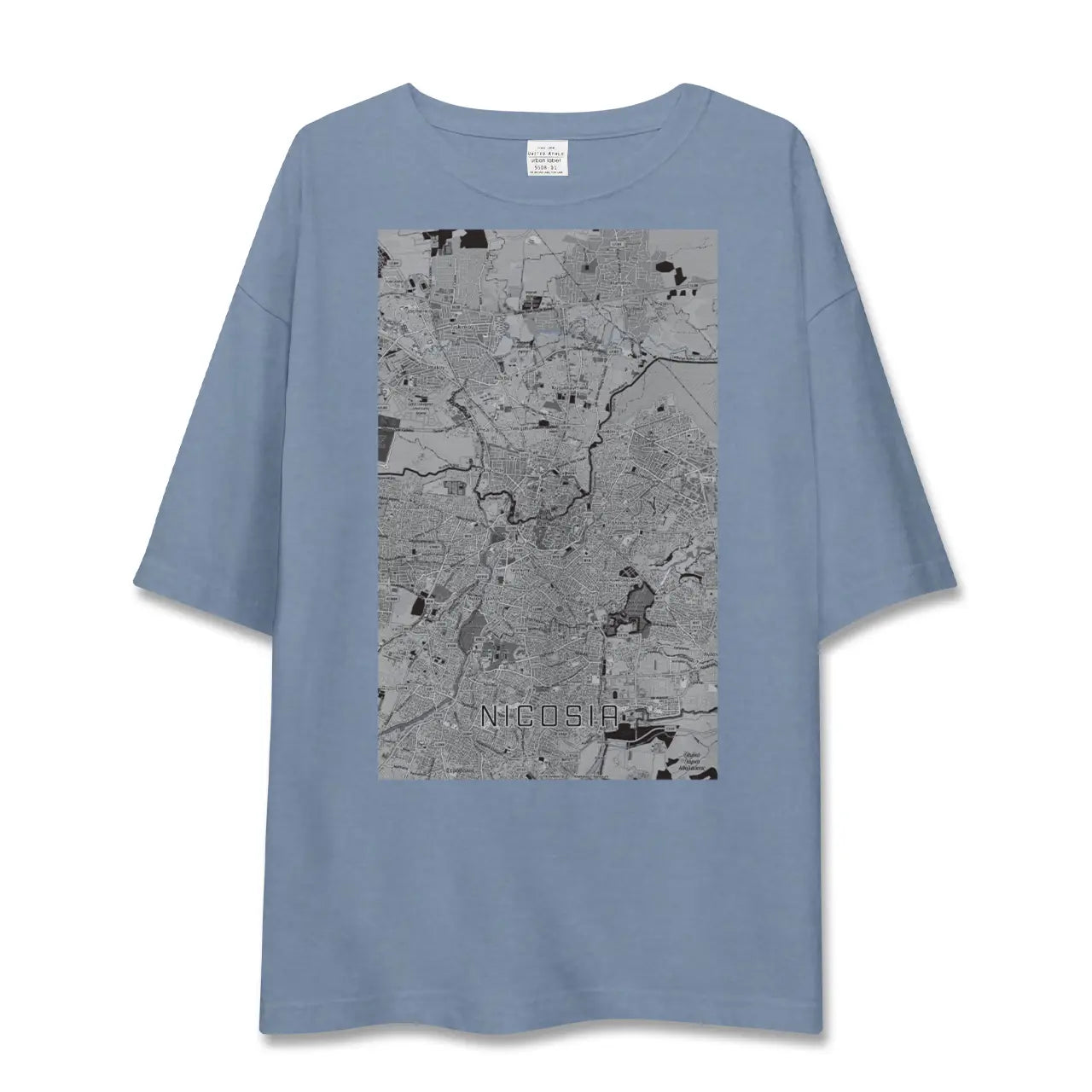 【ニコシア（キプロス）】地図柄ビッグシルエットTシャツ