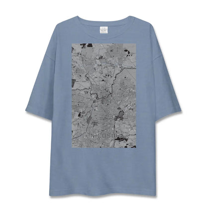 【ニコシア（キプロス）】地図柄ビッグシルエットTシャツ