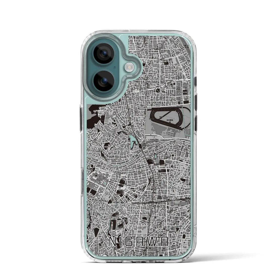 【仁川（兵庫県）】地図柄iPhoneケース（MagSafeタイプ）モノトーン・iPhone 16 Pro 用
