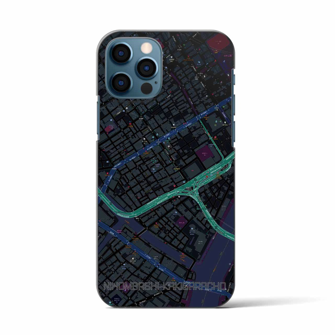 【日本橋蛎殻町（東京都）】地図柄iPhoneケース（バックカバータイプ）