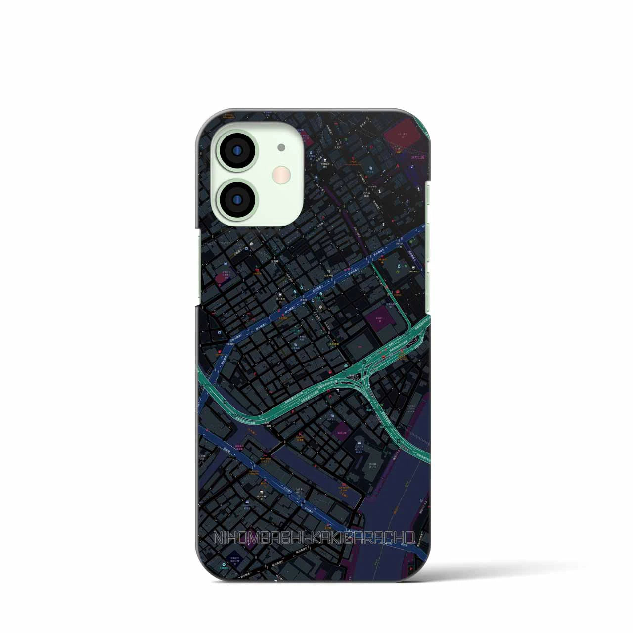 【日本橋蛎殻町（東京都）】地図柄iPhoneケース（バックカバータイプ）