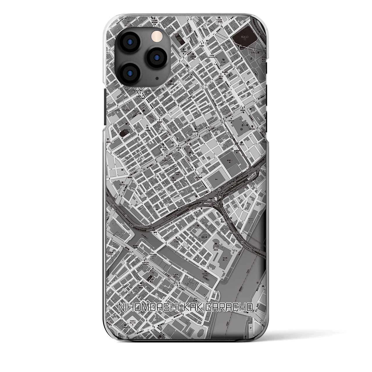 【日本橋蛎殻町（東京都）】地図柄iPhoneケース（クリアタイプ）