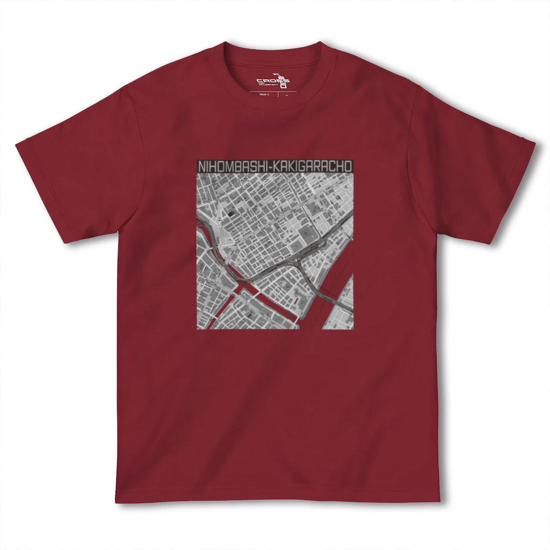 【日本橋蛎殻町(東京都)】地図柄ヘビーウェイトTシャツ