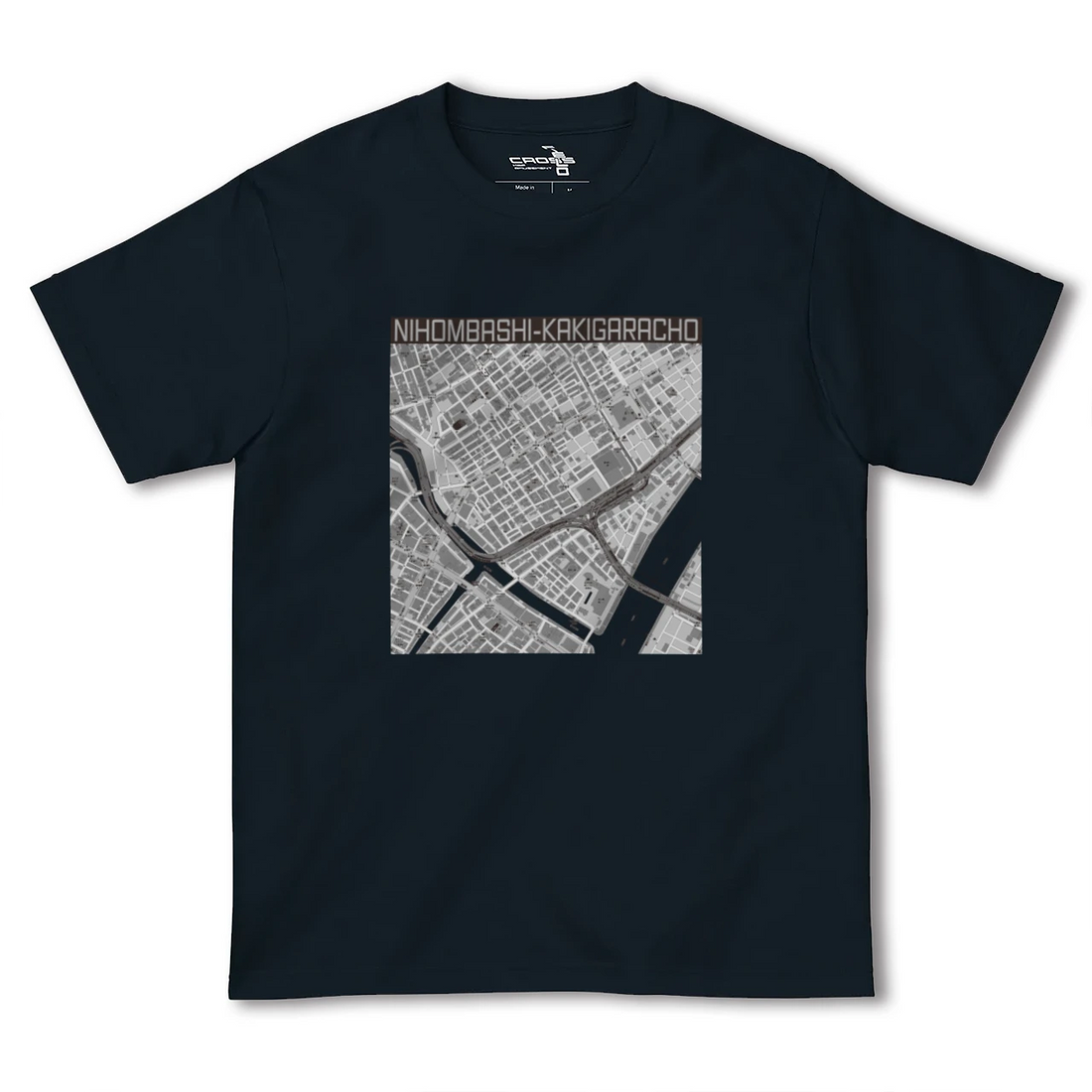 【日本橋蛎殻町（東京都）】地図柄ヘビーウェイトTシャツ