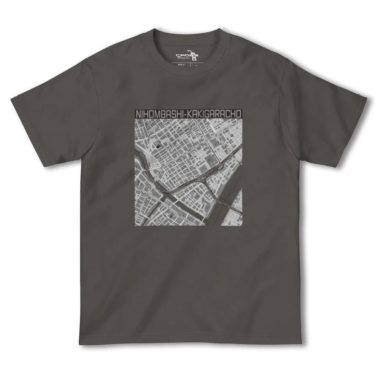 【日本橋蛎殻町（東京都）】地図柄ヘビーウェイトTシャツ