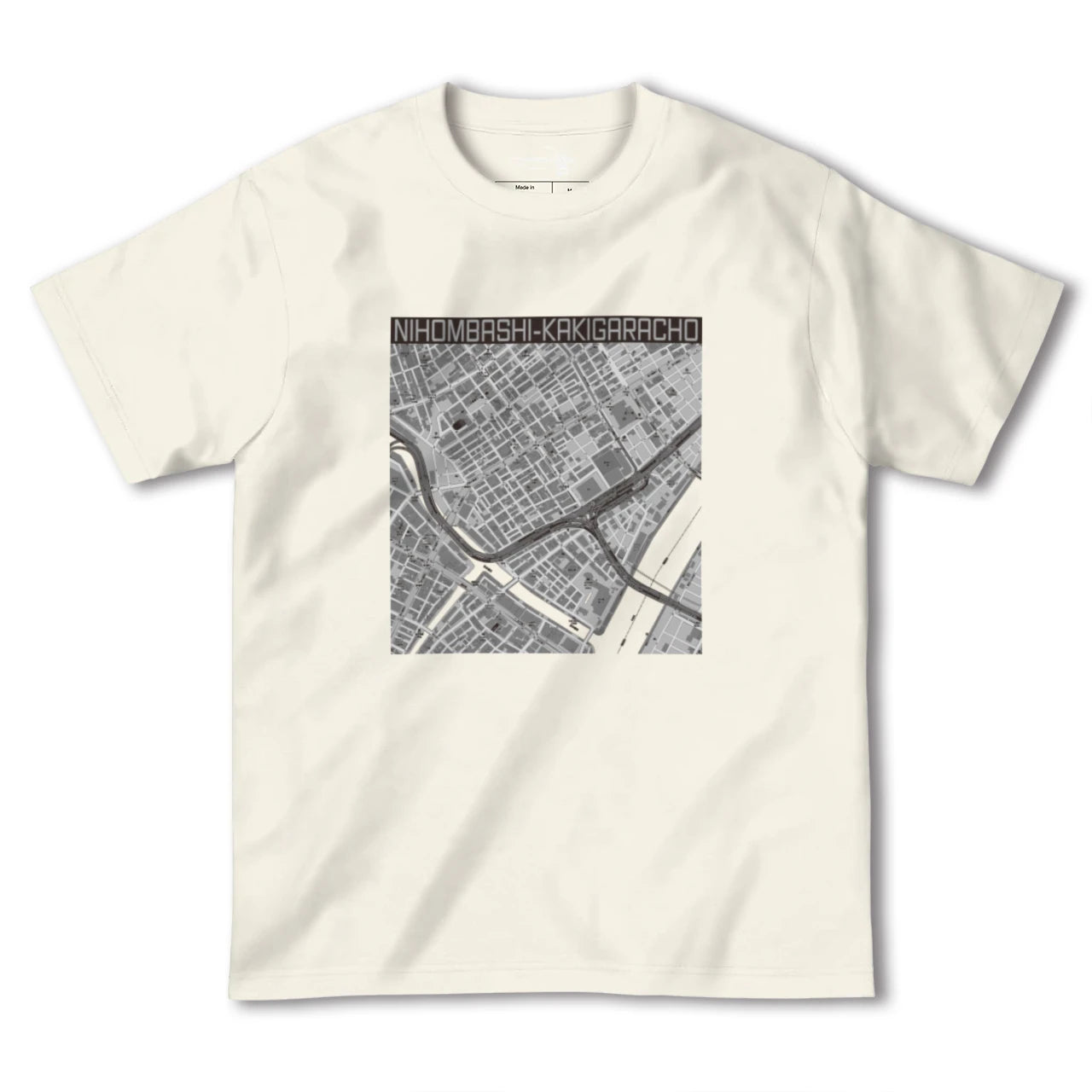 【日本橋蛎殻町（東京都）】地図柄ヘビーウェイトTシャツ