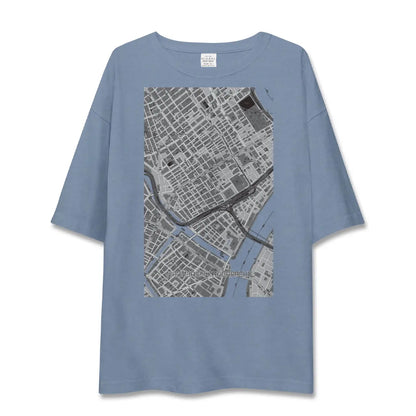 【日本橋蛎殻町（東京都）】地図柄ビッグシルエットTシャツ
