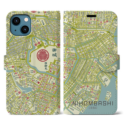 【日本橋（東京都）】万延江戸図iPhoneケース（手帳タイプ）