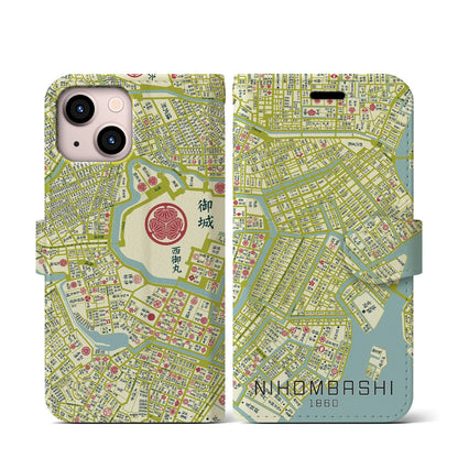 【日本橋（東京都）】万延江戸図iPhoneケース（手帳タイプ）